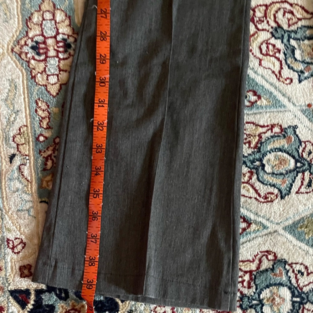Womens Gray Cotton Flare Bootcut Stretch Work Pants Slacks Trousers Vtg Sz Small - Picture 10 of 11